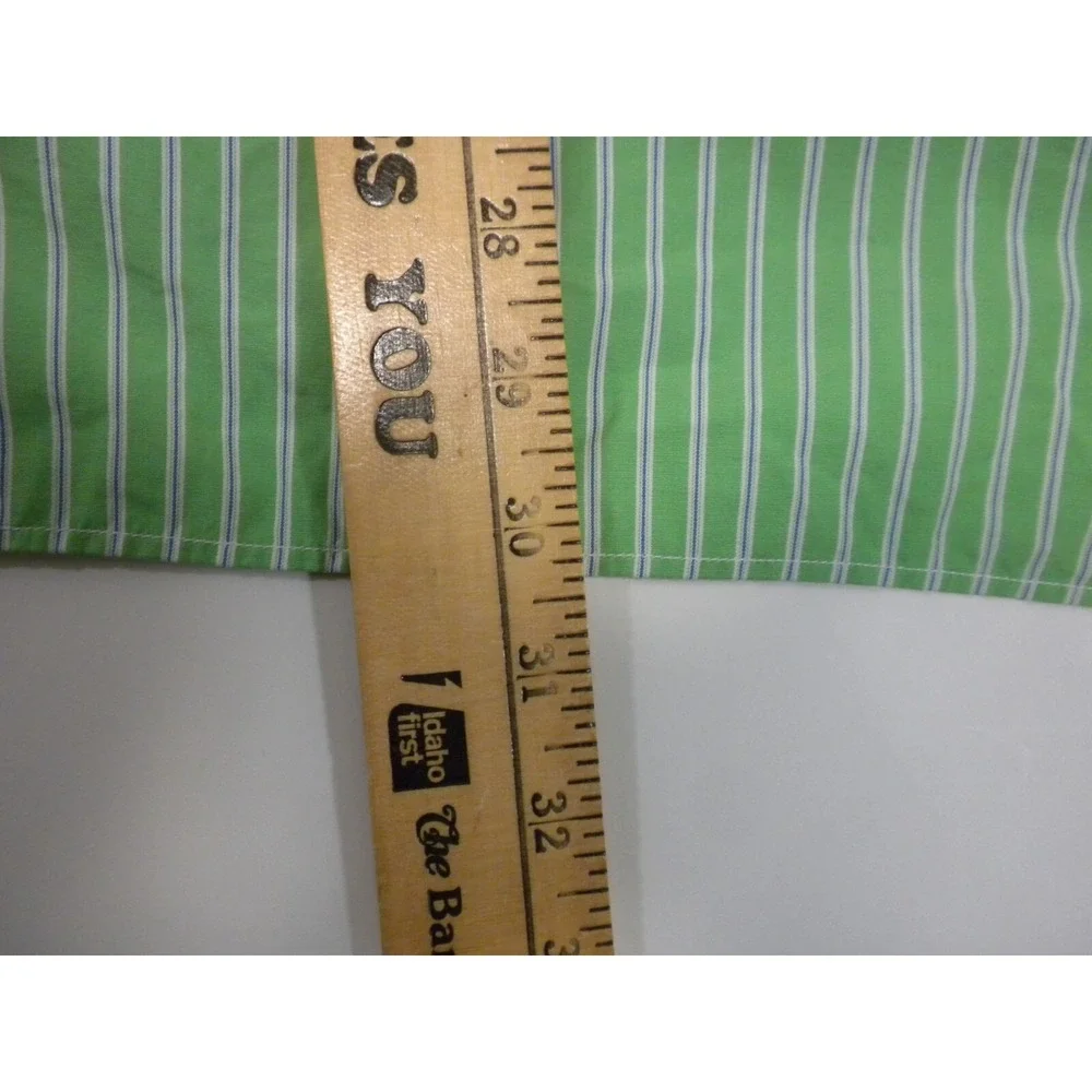 J Crew Shirt Mens XL Green Striped Button Up Long Sleeve Preppy‎ Ivy Vintage